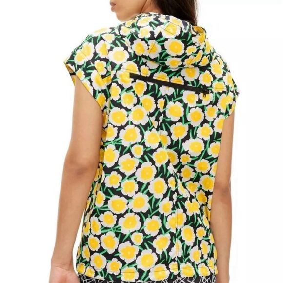 Diane Von Furstenberg Women's Floral Hooded Zip Vest XS - Picture 4 of 14